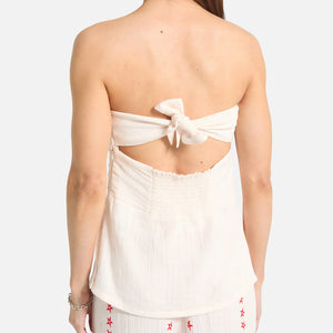 BRIXTON Women's The Lola Tube Top - Off White/Robust Red