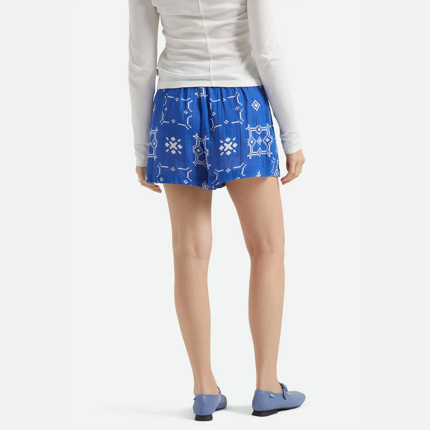 BRIXTON Women's Tile Short - Sunrise Blue Tile Print