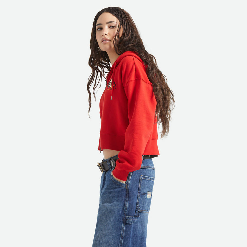 BRIXTON Women's Trophy Horse Cropped Zip Hood - Adrenaline Rush