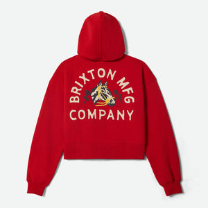 BRIXTON Women's Trophy Horse Cropped Zip Hood - Adrenaline Rush