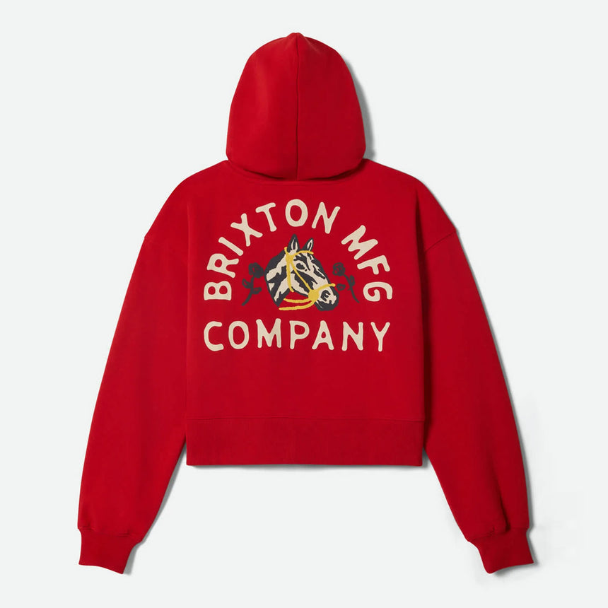 BRIXTON Women's Trophy Horse Cropped Zip Hood - Adrenaline Rush
