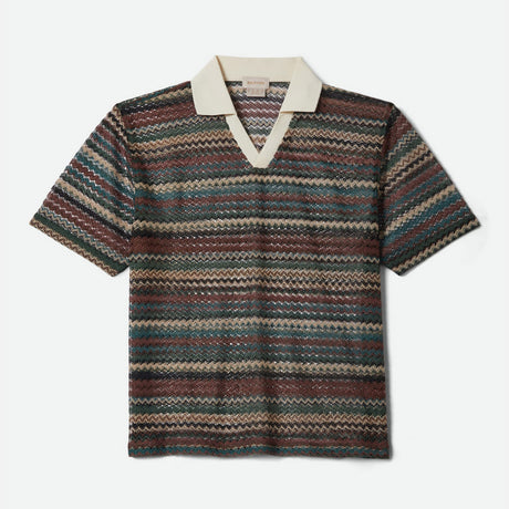 BRIXTON Women's Varsity Tee - Multi Retro Stripe