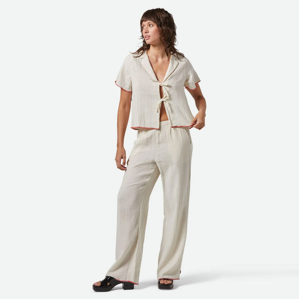 BRIXTON Women's Wandering Tie Top - Off White