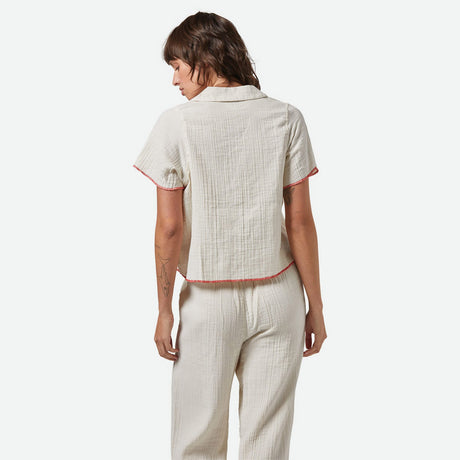 BRIXTON Women's Wandering Tie Top - Off White