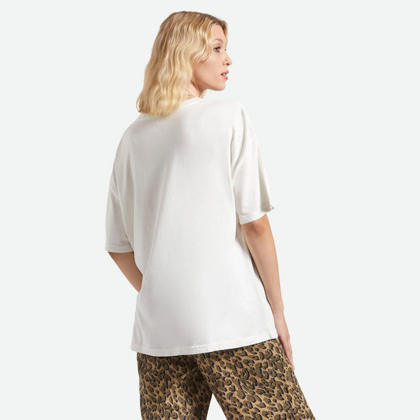 BRIXTON Women's World Champion Oversized Boyfriend Tee - Off White