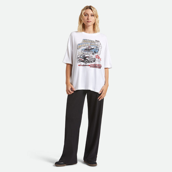 BRIXTON Women's X Coors Light Raceway Boyfriend Tee - White