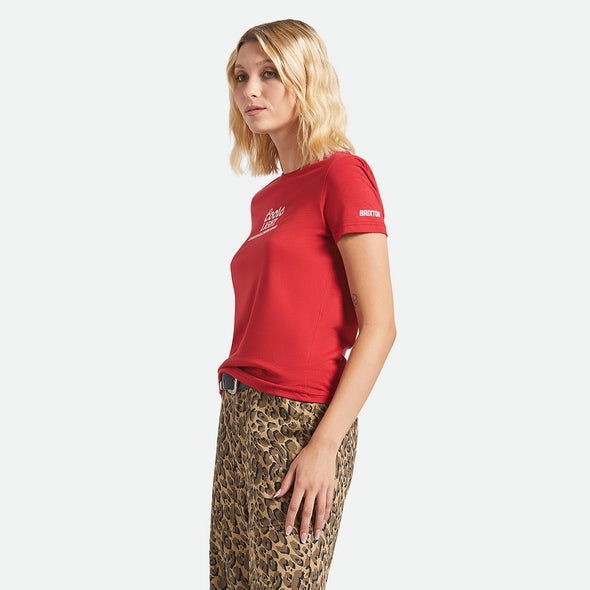 BRIXTON Womens's X Coors Light Racing Tee - Coors Red