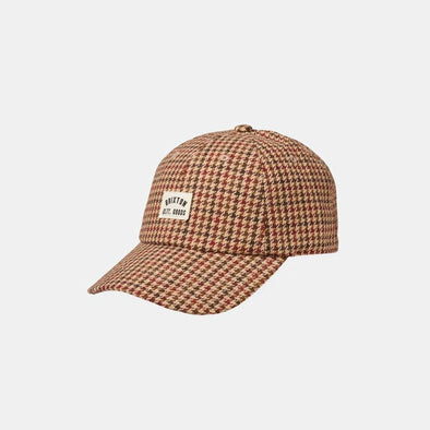 BRIXTON Woodburn LP Adjustable Cap - Tiger's Eye/Brown Houndstooth