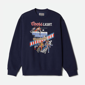 BRIXTON X Coors Light Berm Crew - Coors Navy
