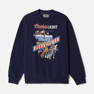 BRIXTON X Coors Light Berm Crew - Coors Navy