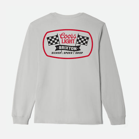 BRIXTON X Coors Light Pit Stop Long Sleeve Tee - Silver