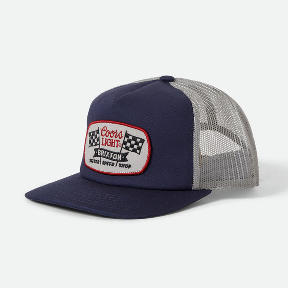 BRIXTON X Coors Light Pit Stop MP Trucker - Coors Navy/Silver