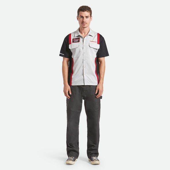 BRIXTON X Coors Light Shake Down Short Sleeve Shirt - Silver/Black