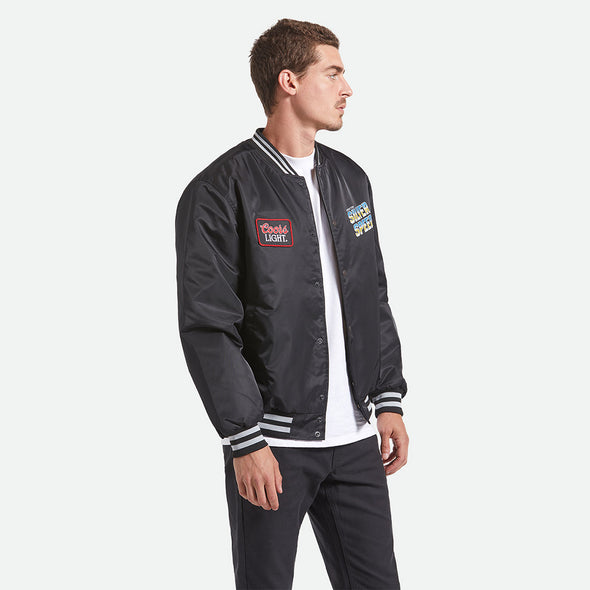 BRIXTON X Coors Light Silver Speed Shop Jacket - Black/Silver