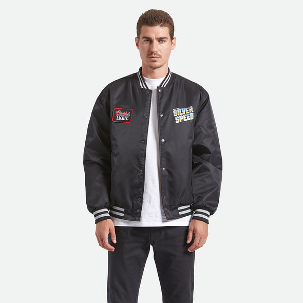 BRIXTON X Coors Light Silver Speed Shop Jacket - Black/Silver