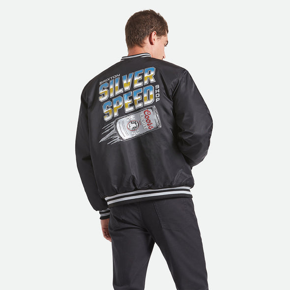 BRIXTON X Coors Light Silver Speed Shop Jacket - Black/Silver