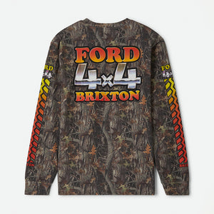 BRIXTON X Ford 4X4 Chrome Long Sleeve Tee - Boxwood Green