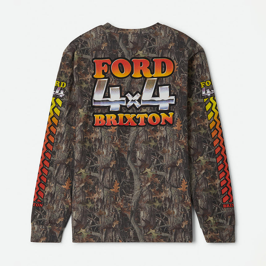 BRIXTON X Ford 4X4 Chrome Long Sleeve Tee - Boxwood Green