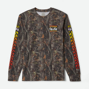 BRIXTON X Ford 4X4 Chrome Long Sleeve Tee - Boxwood Green