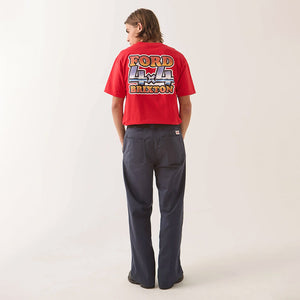 BRIXTON X Ford 4X4 Chrome Tee - Rangoon Red