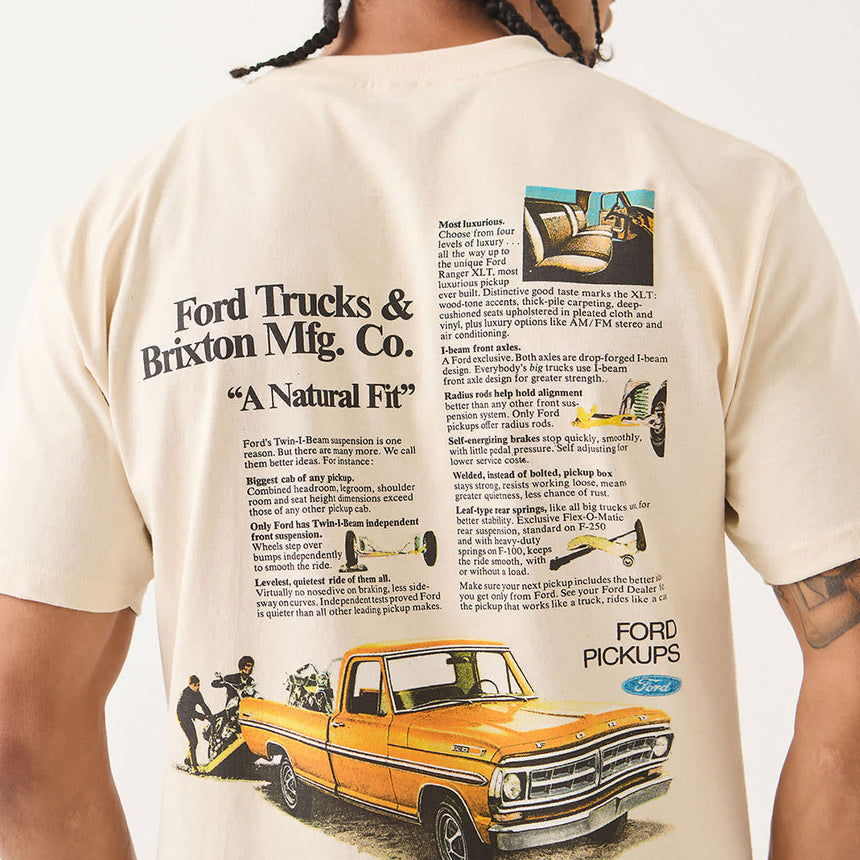 BRIXTON X Ford 71 Pickup Tee - Wimbledon White