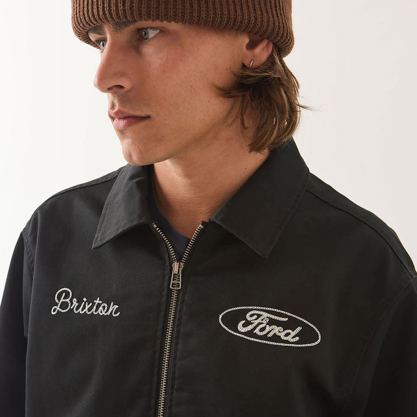 BRIXTON X Ford Built Tough Harrington Jacket - Burnt Rubber