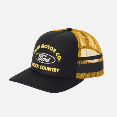 BRIXTON X Ford Built Tough MP Trucker Hat - Burnt Rubber/Empire Yellow