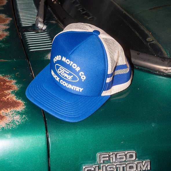 BRIXTON X Ford Built Tough MP Trucker Hat - Ford Blue/Wimbledon White