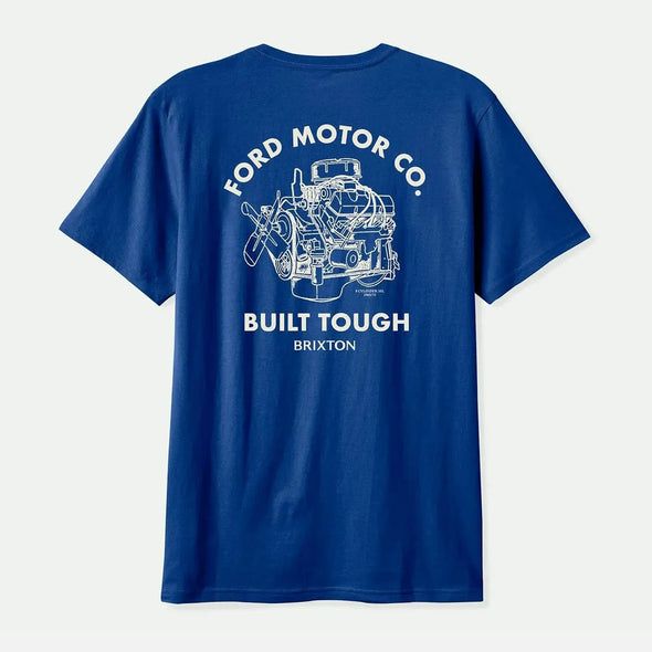 BRIXTON X Ford Built Tough Tee - Ford Blue