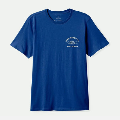 BRIXTON X Ford Built Tough Tee - Ford Blue