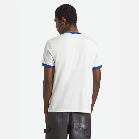 BRIXTON X Ford King Of The Mountains Ringer Tee - Wimbledon White