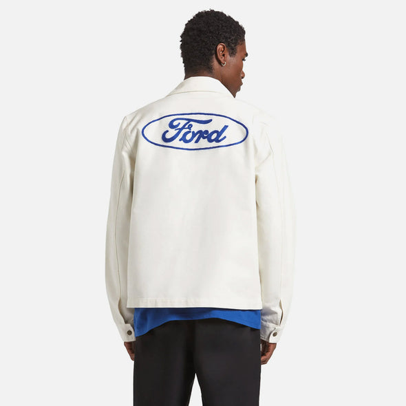 BRIXTON X Ford Number One Garage Jacket - Wimbledon White