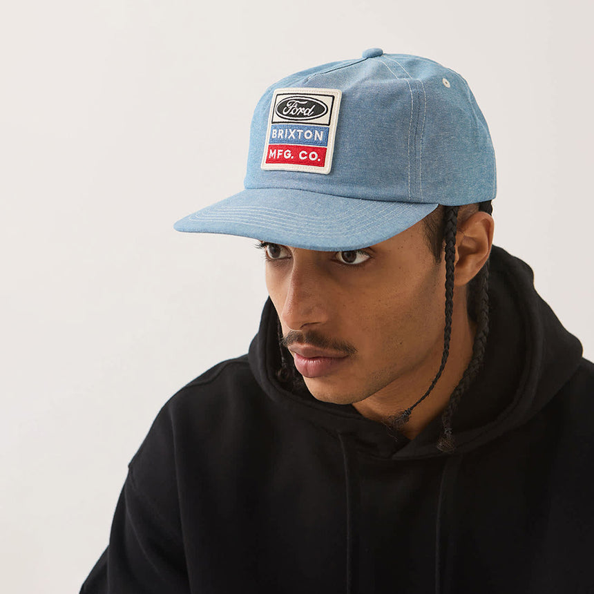 BRIXTON X Ford Service Dept Snapback - Blue Chambray