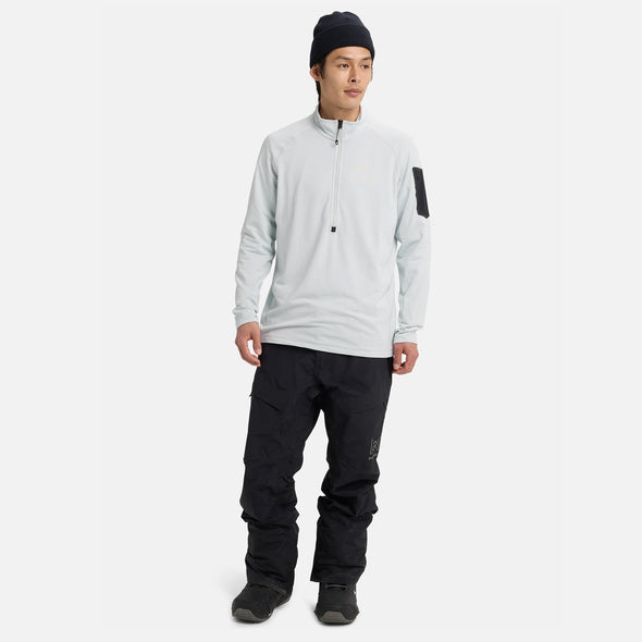 BURTON [ak] Helium Power Grid Half-Zip Fleece 2026 - Gray Cloud