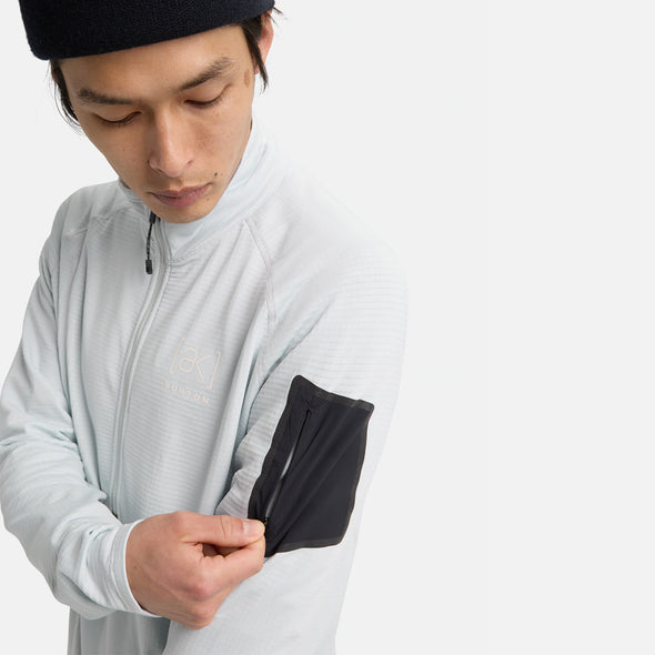 BURTON [ak] Helium Power Grid Half-Zip Fleece 2026 - Gray Cloud