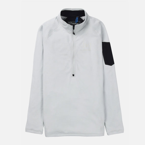 BURTON [ak] Helium Power Grid Half-Zip Fleece 2026 - Gray Cloud