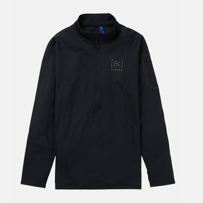 BURTON [ak] Helium Power Grid Half-Zip Fleece - True Black