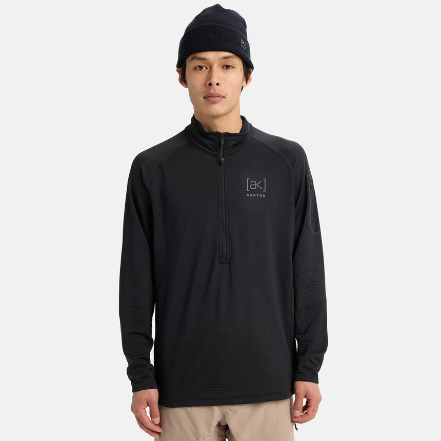 BURTON [ak] Helium Power Grid Half-Zip Fleece - True Black