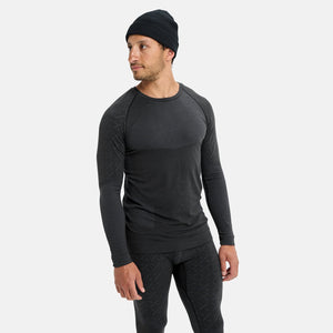 BURTON [ak] Slokar Merino Base Layer Crew 2026 - True Black/Gray Cloud