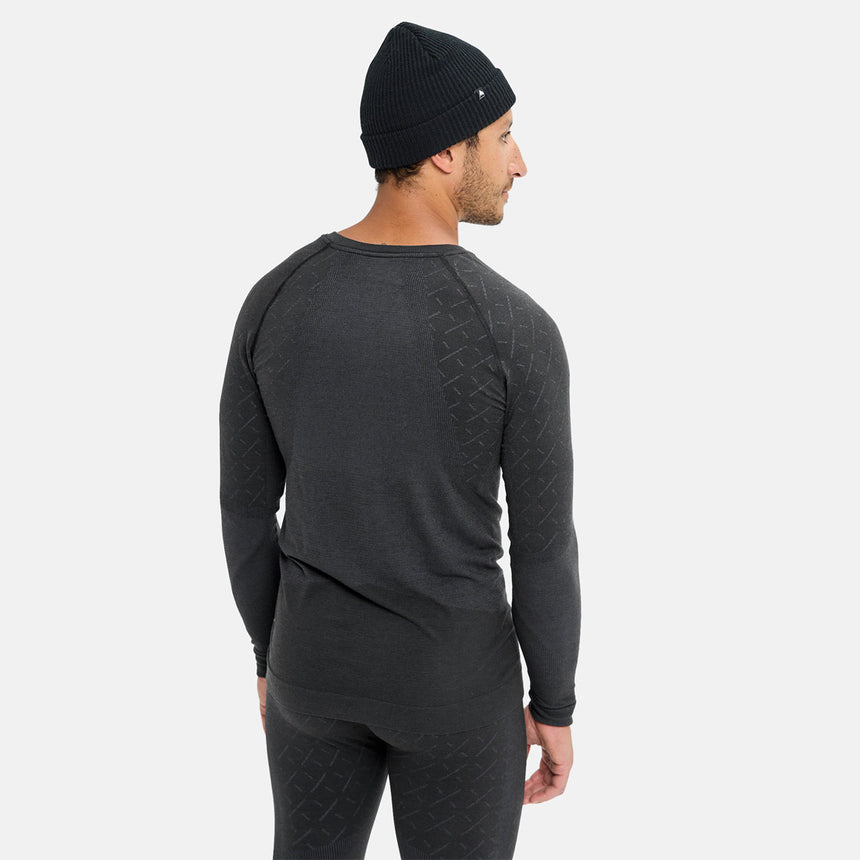 BURTON [ak] Slokar Merino Base Layer Crew 2026 - True Black/Gray Cloud