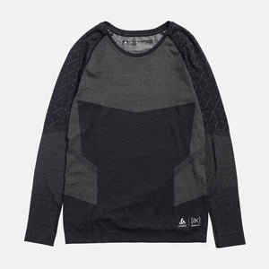 BURTON [ak] Slokar Merino Base Layer Crew 2026 - True Black/Gray Cloud