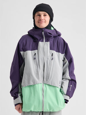 BURTON [ak] Swash Synthetic Insulated Gore-Tex 2L Jacket 2027 - Nightshade Purple/Apparition Gray/Green Voltage