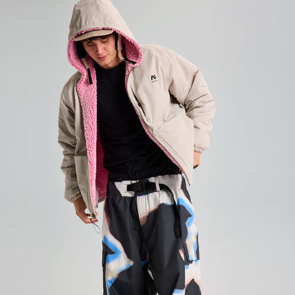 BURTON Analog AG Speakout Crewneck Jacket 2026 - Stone Grey/Plush Pink *PRE-ORDER