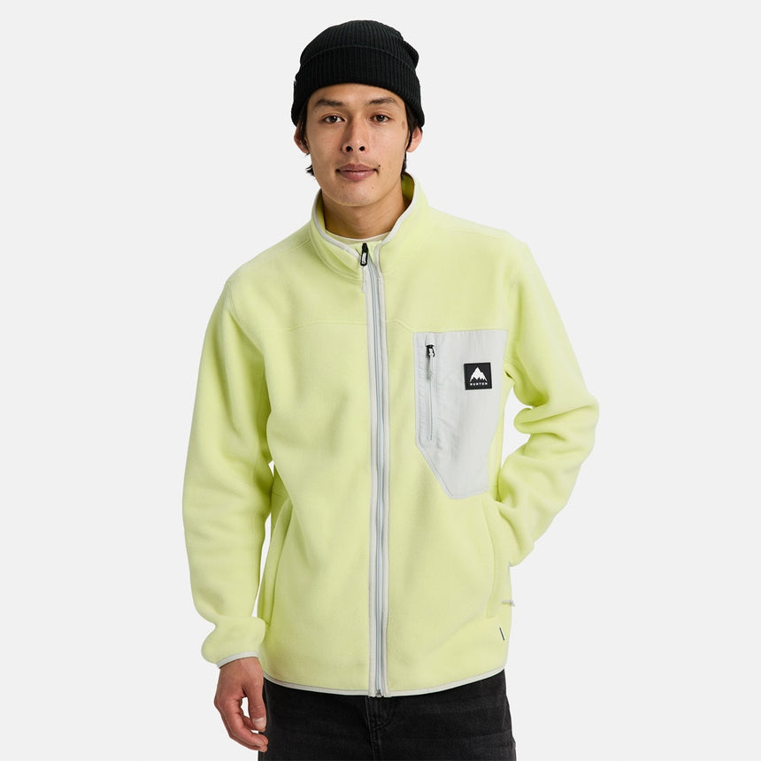BURTON Cinder Fleece Full Zip - Glow Yellow Green