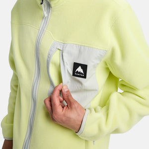 BURTON Cinder Fleece Full Zip - Glow Yellow Green