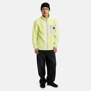 BURTON Cinder Fleece Full Zip - Glow Yellow Green