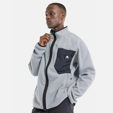 BURTON Cinder Fleece Full Zip - Gray Heather