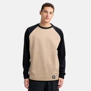 BURTON Crown Weatherproof Crew - Summit Taupe Heather/True Black
