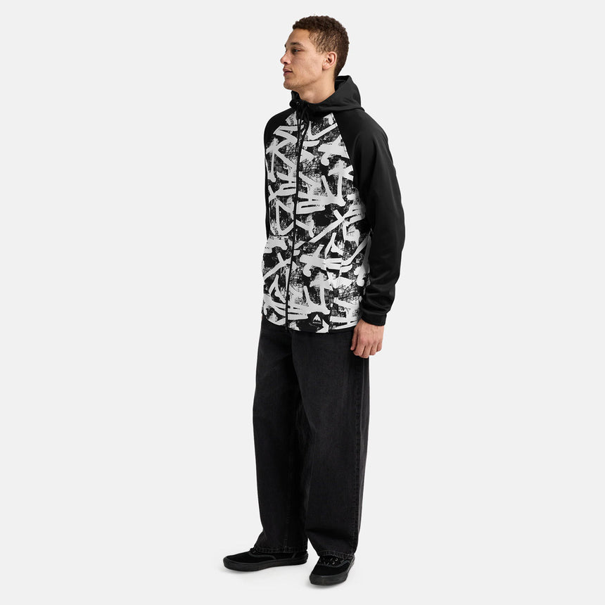 BURTON Crown Weatherproof Full Zip Hood - City Streets/True Black