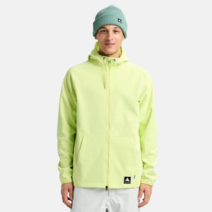 BURTON Crown Weatherproof Full Zip Hood - Glow Yellow Green